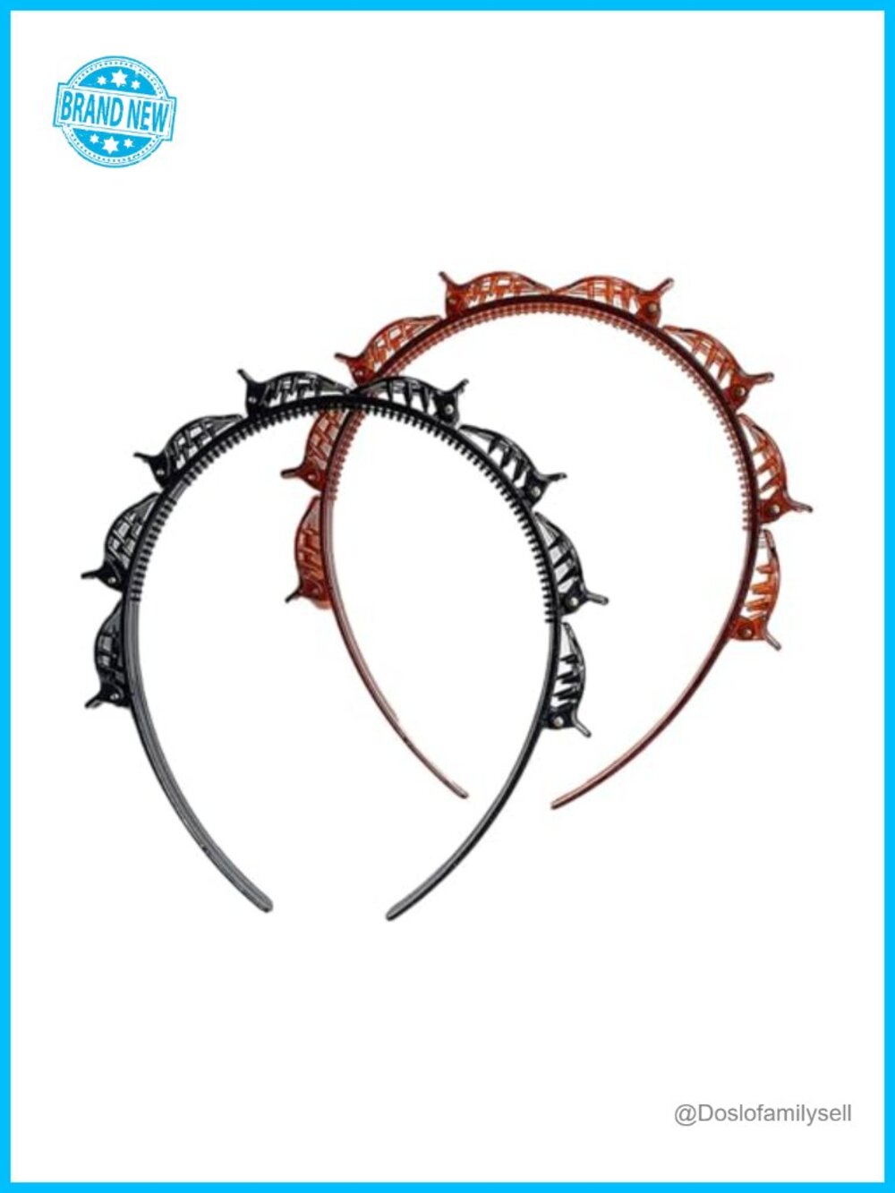 Double Bangs Hairstyle Hairpin Headband Set With 8 Clips Toothed Braid Tool
